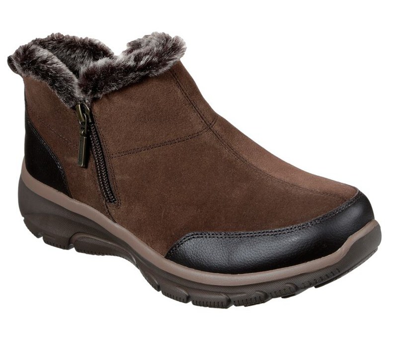 Skechers Dam Choklad Stövlar - Relaxed Fit: Easy Going - Zip It - Sverige (PSFYX-6453)